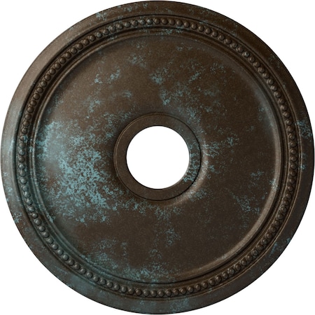 Diane Ceiling Medallion (Fits Canopies up to 5 3/8"), 18"OD x 3 5/8"ID x 1 1/8"P, Bronze Blue Patina